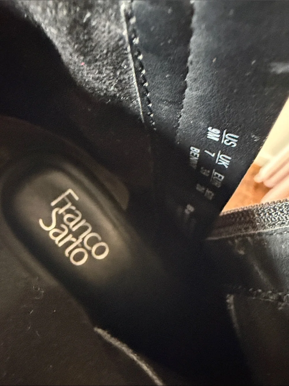 Franco Sarto Black Leather Chukka Ankle Boots